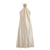 Flowy Flower Halter Dress